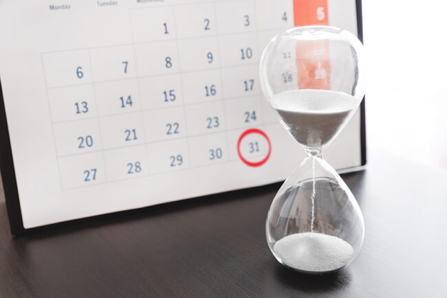 Time passing concept, time slipping away