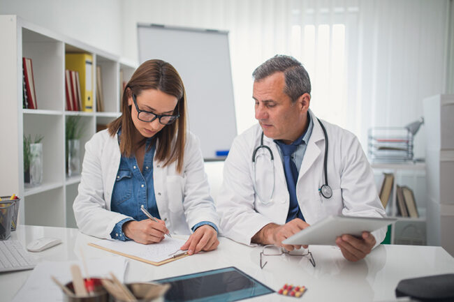 Working at the office