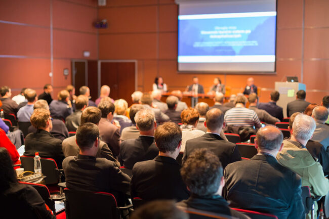 Audience at the conference hall.